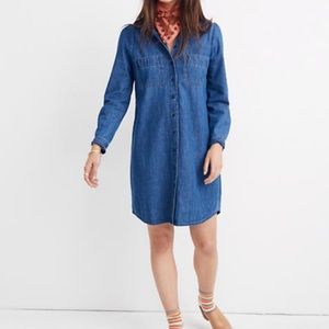 Madewell Denim Puff-sleeve Shirtdress